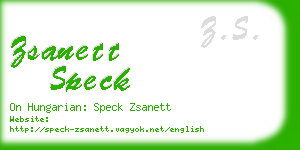 zsanett speck business card